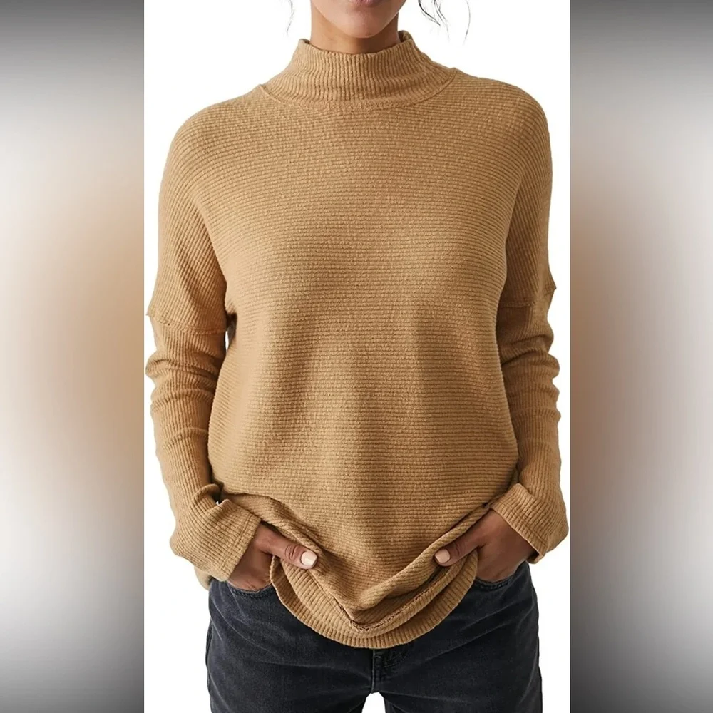 Free People We the Free Casey Rib Tunic‎ Sweater L